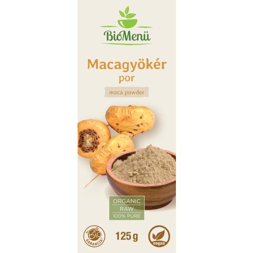 BioMenü bio Maca prášok 125 g štítok