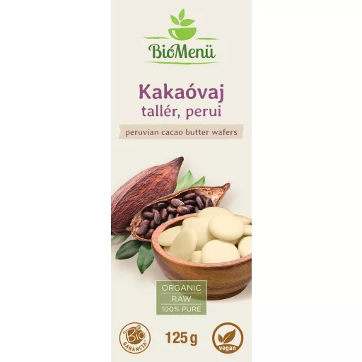 BioMenü bio Kakaové Maslo Thaler z Peru 125 g štítok