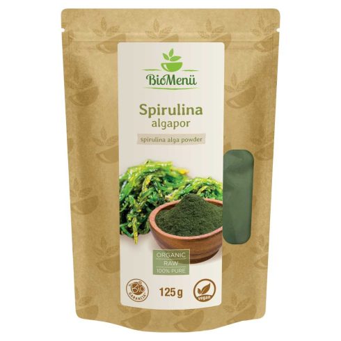 BioMenü bio Spirulina prášok 125 g BLÍZKO DÁTUMU EXPIRÁCIE