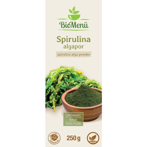 BioMenü bio Spirulina prášok 250 g štítok