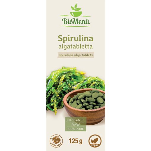 BioMenü bio Spirulina tabletky 125 g štítok