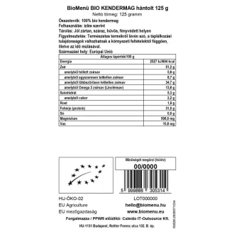 BioMenü bio Konopné Semienka lúpané 125 g obrázok produktu