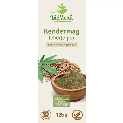 BioMenü bio Konopný Proteínový prášok 125 g štítok