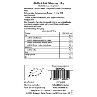 BioMenü bio Chia semienka 125 g obrázok produktu