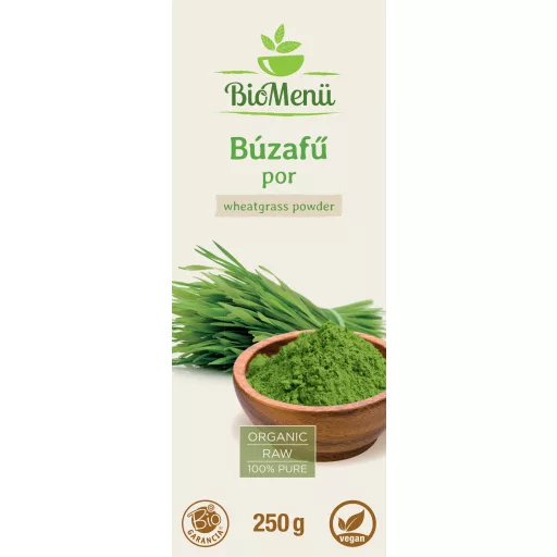 BioMenü bio Pšeničná Tráva prášok 250 g štítok
