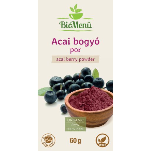 BioMenü bio Acai Bobule prášok 60 g štítok