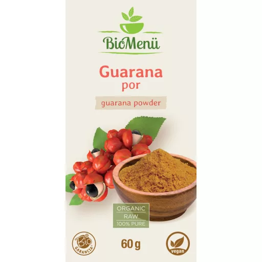 BioMenü bio Guarana prášok 60 g štítok