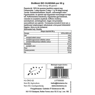 BioMenü bio Guarana prášok 60 g obrázok produktu