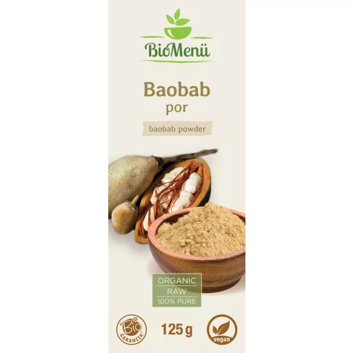 BioMenü bio Baobab prášok 125 g štítok
