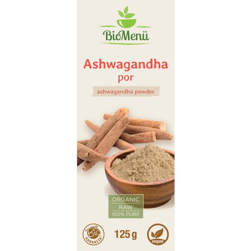 BioMenü bio Ashwagandha prášok 125 g štítok