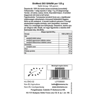 BioMenü bio Banánový prášok 125 g obrázok produktu