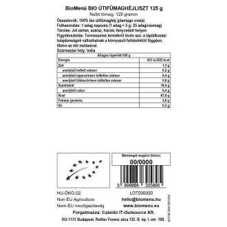 BioMenü bio Psyllium Semená Škrupina múka 125 g obrázok produktu
