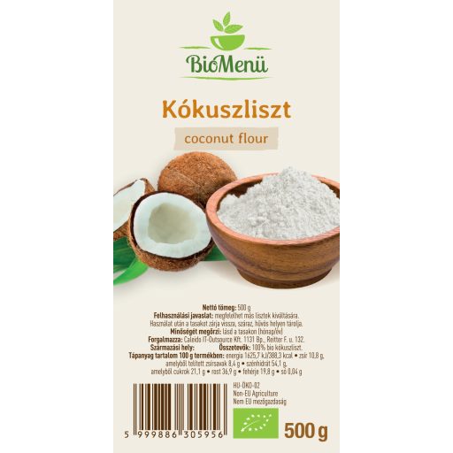 BioMenü bio Kokosová múka 500 g štítok