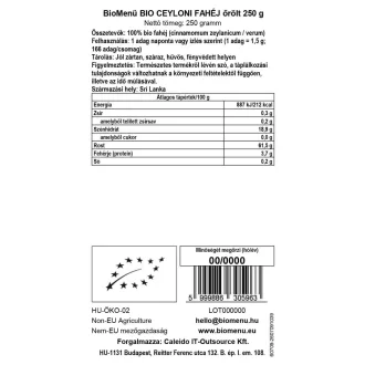 BioMenü bio Cejlónska Škorica mletá 250 g obrázok produktu