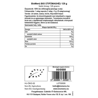 BioMenü bio Psyllium Semená Škrupina 125 g obrázok produktu