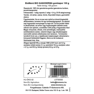 BioMenü bio Ganoderma Hubový prášok 100 g obrázok produktu