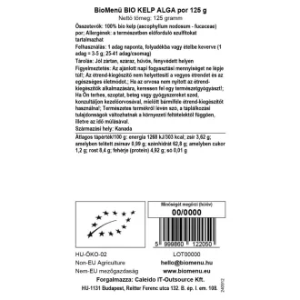 BioMenü bio Kelp Morské Riasy prášok 125 g obrázok produktu