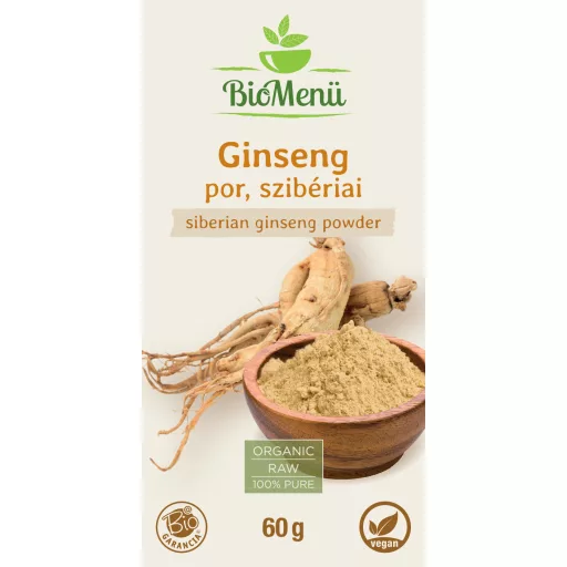 BioMenü bio Sibírsky Ženšen prášok 60 g štítok