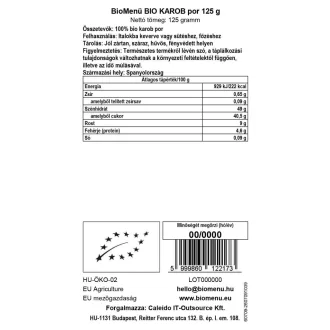 BioMenü bio Karob prášok 125 g obrázok produktu