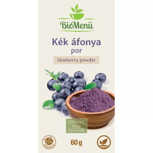 BioMenü bio Čučoriedky prášok 60 g štítok