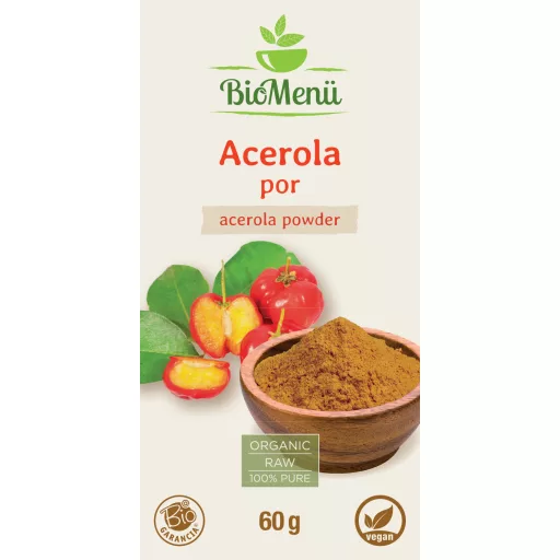BioMenü bio Acerola Bobule prášok 60 g štítok