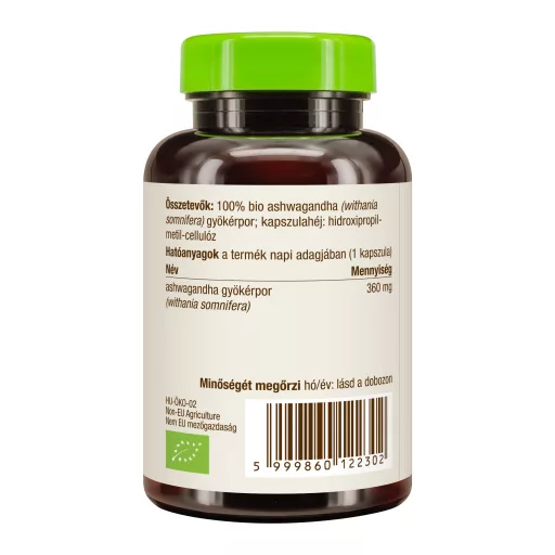 BioMenü bio Ashwagandha kapsuly 60 ks obrázok produktu vpravo