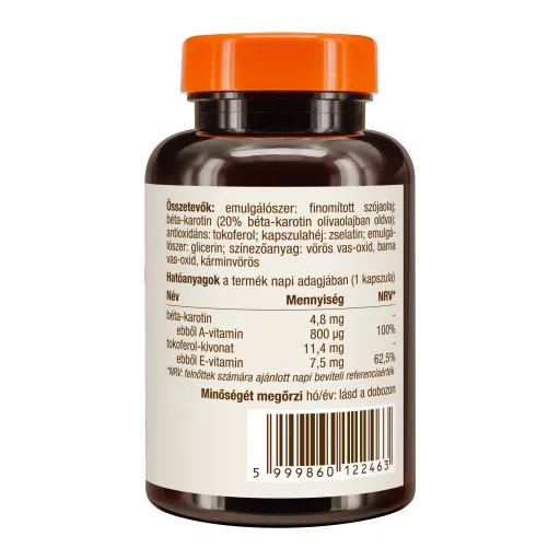Caleido BÉTA-KAROTIN gélkapszula 90 db KÖZEL A LEJÁRAT DÁTUMÁHOZ