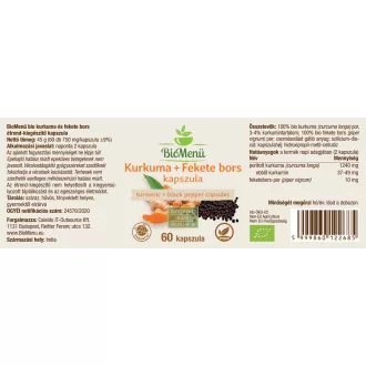 BioMenü bio Kurkuma + Čierne Korenie kapsuly 60 ks obrázok produktu