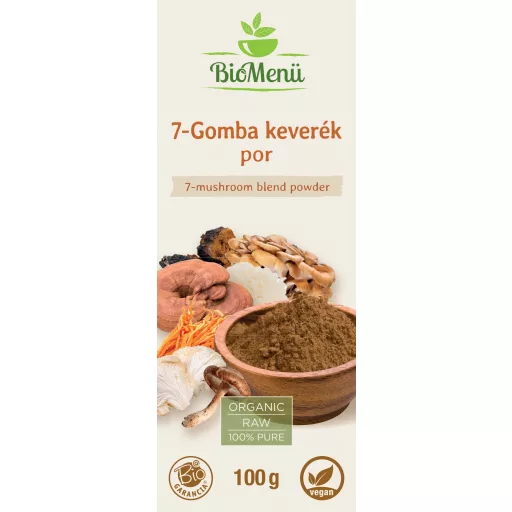 BioMenü bio 7 Hubová Zmes prášok 100 g štítok