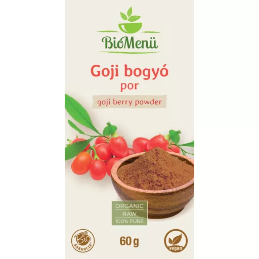 BioMenü bio Goji Bobule prášok 60 g štítok