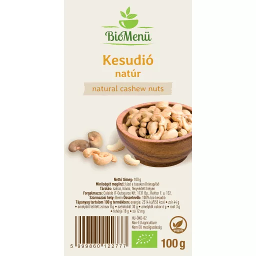 BioMenü Bio Kešu 100 g štítok