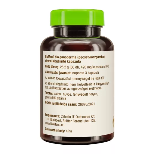 BioMenü bio Ganoderma huba kapsuly 60 ks