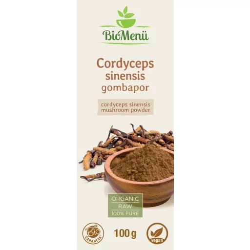BioMenü Bio Cordyceps sinensis Hubový prášok 100 g štítok