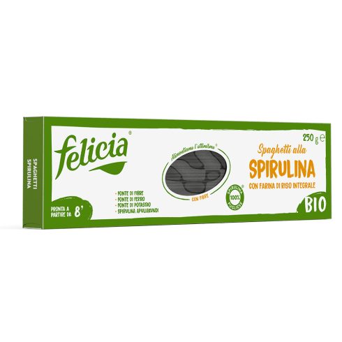 Felicia Bio Hnedá Ryža Spirulina Špagety bezlepkové cestoviny 250 g