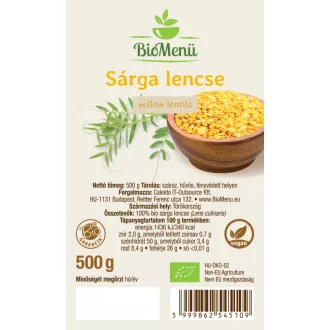BioMenü Bio žltá Šošovica 500 g obrázok produktu