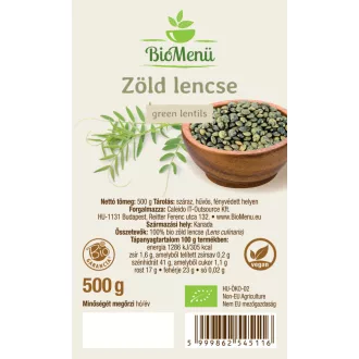 BioMenü Bio zelená Šošovica 500 g obrázok produktu
