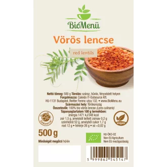 BioMenü Bio červená Šošovica 500 g obrázok produktu