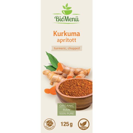 BioMenü Bio Kurkuma nasekaná 125 g štítok