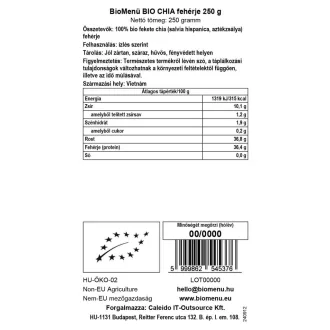 BioMenü Bio Chia Proteín 250 g obrázok produktu