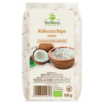 BioMenü Bio Kokosové Chipsy prírodné 100 g