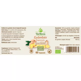 BioMenü bio Zázvor kapsuly 60 ks obrázok produktu