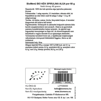 BioMenü Bio Modrá Spirulina prášok 60 g obrázok produktu