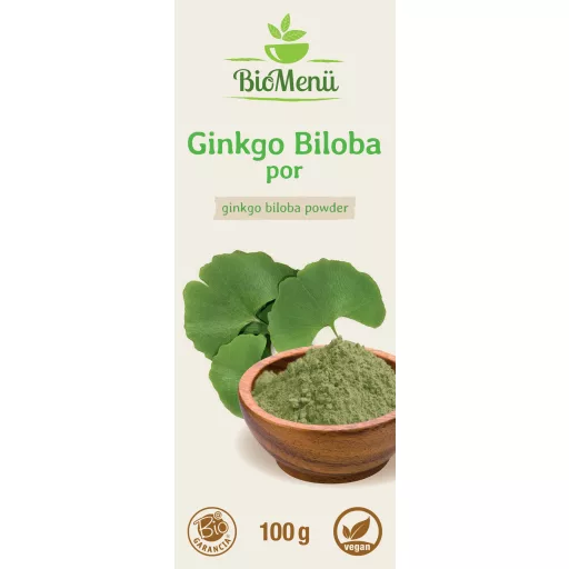 BioMenü bio Ginkgo Biloba prášok 100 g štítok