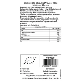 BioMenü Bio Žihľavový List prášok 125 g obrázok produktu