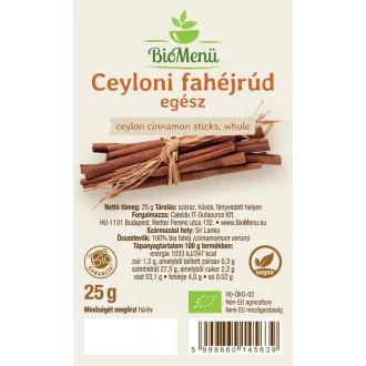 BioMenü bio Cejlónska Škorica, celá 25 g obrázok produktu